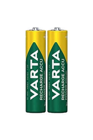 4 Adet Varta 57033 800mah Aaa Şarj Edilebilir Ince Kalem Pil 2 Kartel Taze Pil