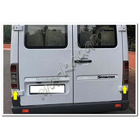 DB Chrome Mercedes Sprinter Stop Çerçeve Nikelajı 1998-2006 2 Parça P.Çelik