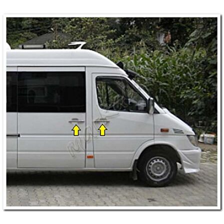 DB Chrome Mercedes Sprinter Kapı Kolu Nikelajı 1998-2006 4 Kapı P.Çelik