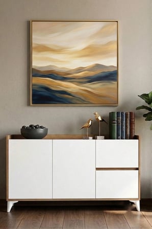 EUR032 2 Kapak 2 Çekmece Konsol - Safir Meşe / Beyaz 140 cm