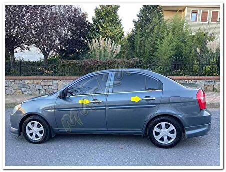 DB Chrome Hyundai Accent Era Kapı Kolu Nikelajı 4 Kapı P.Çelik