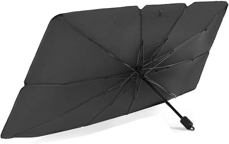 Mega Oto Market Oto Araba Güneşlik Şemsiye Tip Ön Cam Güneş Önleyici Katlanabilir 140cm X 75cm