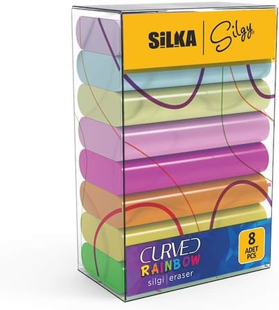 Silka Curved Rainbow Silgi, 8'li, Sg.51