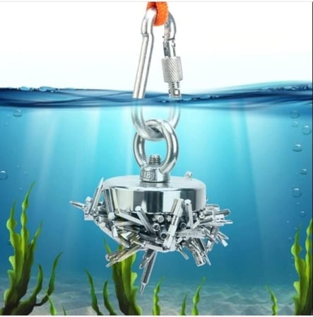 Dünya Magnet Magnet Fishing, 48 Mm, Neodyum Pot Mıknatıs Seti Halat Eldiven, Mıknatıs Balıkçılığı