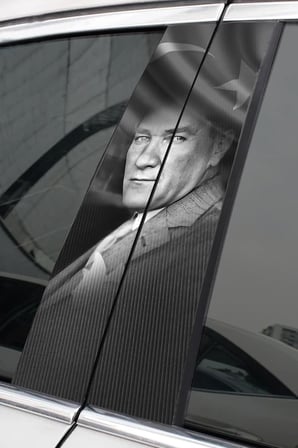 Direk Kaplama Folyosu 2 Adet (Sağ &amp; Sol Takım) Araba Direk Folyosu | Mustafa Kemal Atatürk