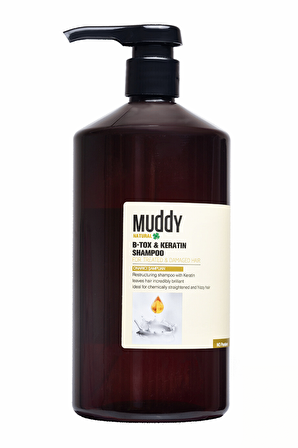 MUDDY AŞIRI YIPRANMIŞ VE KİMYASAL İŞLEM GÖRMÜŞ SAÇLARA B-TOX&KERATIN ŞAMPUAN 1000 ML