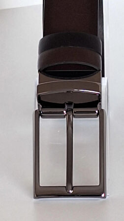 DARKWOOD KLASİK ERKEK DERİ KEMER-HAKİKİ DERİ-ÇİFT TARAFLI KULLANIM-SİYAH/KAHVE