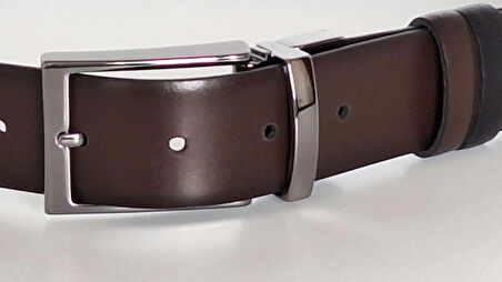 DARKWOOD KLASİK ERKEK DERİ KEMER-HAKİKİ DERİ-ÇİFT TARAFLI KULLANIM-SİYAH/KAHVE