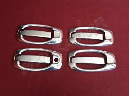 DB Chrome Fiat Fiorino Kapı Kolu Nikelajı 2008 Sonrası 4 Kapı 8 Parça P.Çelik