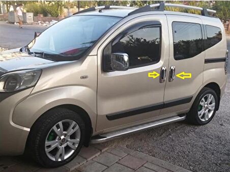 DB Chrome Fiat Fiorino Kapı Kolu Nikelajı 2008 Sonrası 4 Kapı 8 Parça P.Çelik