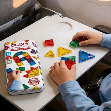 Oyuncak Eğitici STEM Manyetik Yapı Blokları 64 Parça – 3D Zeka Geliştirici Manyetik Karo Seti