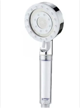 3'lü Set Masajlı Filtreli Duş Başlığı Gri Kendinden Yapışkanlı Mafsal Askı 150 cm Hortum Yüksek Basınçlı Duş Seti