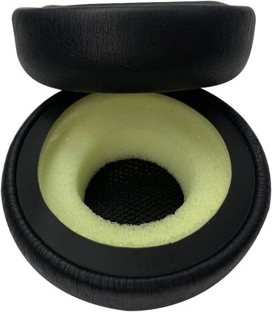 Jabra Evolve 20/20SE/30/30II/40/65/65+ kulaklık için yedek kulak yastığı, Jabra Evolve 65UC 65MS/40UC 40MS/ 30US 30MS 30II/20SE 20UC 20MS, yumuşak deri (siyah)