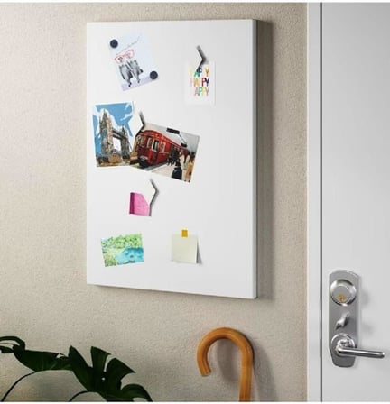 Dünya Magnet Mıknatıslı Pano Beyaz 50X32 Cm Dekoratif Metal Magnet Panosu