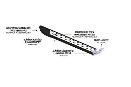 Ford Tourneo Courier Dot Line Arka Koruma Siyah 2018 ve Sonrası