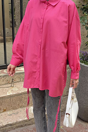 Oversize Gömlek Pembe