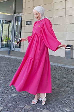 Yazlık Elica Elbise Pembe