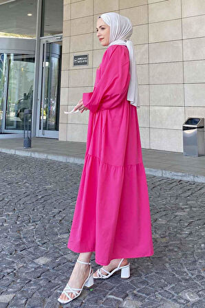 Yazlık Elica Elbise Pembe