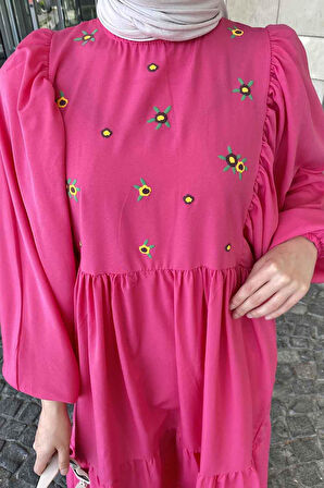 Yazlık Elica Elbise Pembe