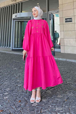 Yazlık Elica Elbise Pembe