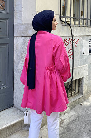 Lopez Balon Kol Tunik Fuşya