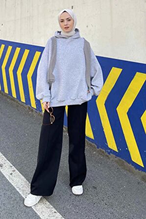 Kapüşonlu Salaş Sweatshirt