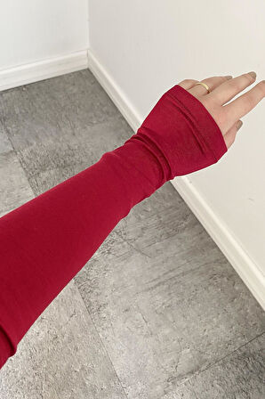 Bisiklet Yaka Düz Renk Body Kırmızı