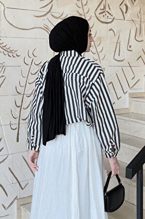 Lena Oversize Gömlek Siyah
