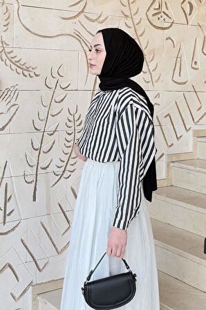 Lena Oversize Gömlek Siyah