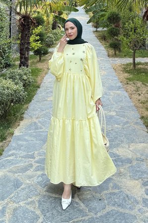 Yazlık Elica Elbise Sarı