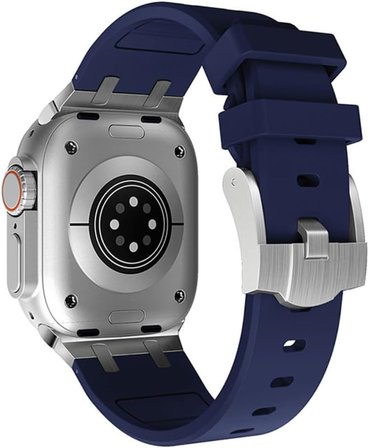- Watch Ultra 1/2/3 49mm Kordon Metal Bağlantılı Silikon Kordon 89 ile Uyumlu