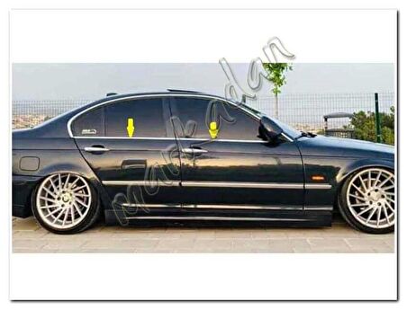 DB Chrome Bmw E46 Sedan Cam Çıtası Nikelajı 1998-2006 4 Parça P.Çelik