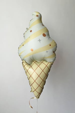 Retro Külahlı Dondurma Folyo Balon Retro Renkler Dondurma Balon