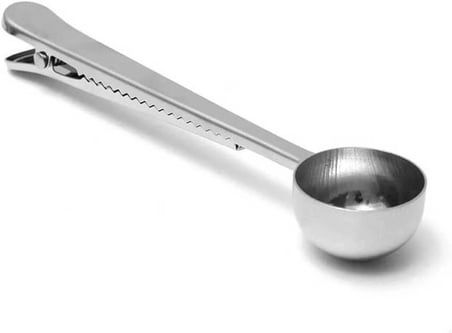 Yayli Paslanmaz Çelik Klipsli Kahve Ölçeği, 1 Parça, Çok Renkli, 10 ml Kaşıklı