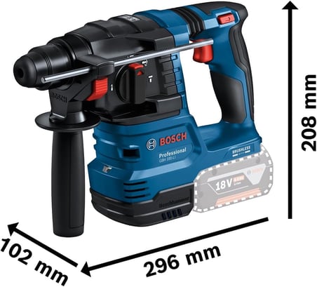 GBH 185-LI Akülü SDS-Plus Kırıcı Delici (18 Volt, SOLO, 1,9 J, Betonda Delme Çapı: 22 mm, Karton Kutuda, Akü dahil değildir)