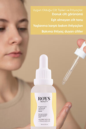 ROYS Beauty Vitamin C Serum Aydınlatıcı & Renk Tonu Eşitleyici 30 Ml