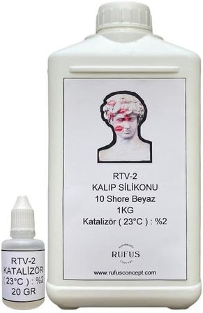 RTV-2 10 Shore 1kg Kalıp Silikonu + 20gr Katalizör