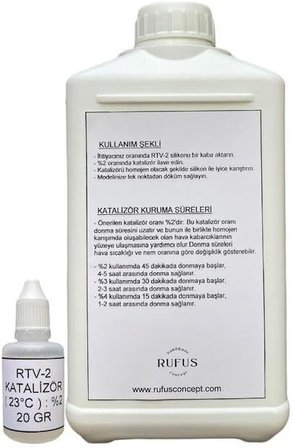 RTV-2 10 Shore 1kg Kalıp Silikonu + 20gr Katalizör