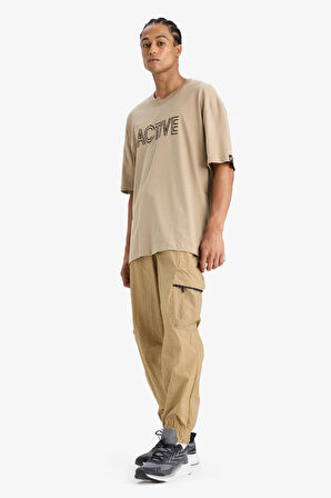 DeFactoFit Oversize Geniş Kalıp Kargo Cepli Sporcu Dokuma Pantolon C1528AX24SMBG315