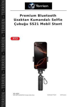 Premium Bluetooth Uzaktan Kumandalı Selfie Çubuğu SS21 Mobil Stant