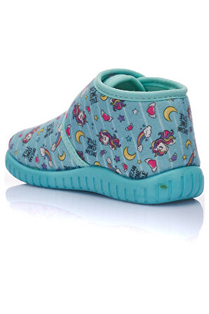 Günlük Kız Erkek Çocuk Panduf Ev Ayakkabısı Esnek Kaymaz Taban Cırtlı Kreş Anaokulu Ayakkabı 263