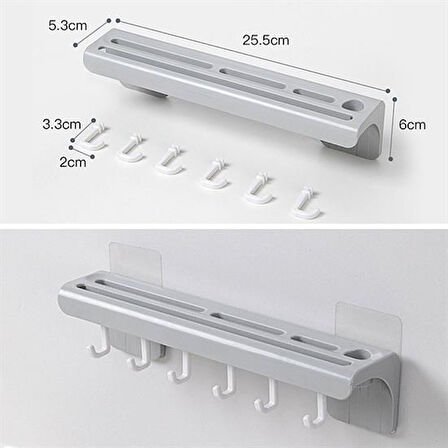 caselka® Pratik Çoklu Bıçak Askısı Mutfak Bıçak Düzenleyici Organizer Dayanıklı Bıçaklık