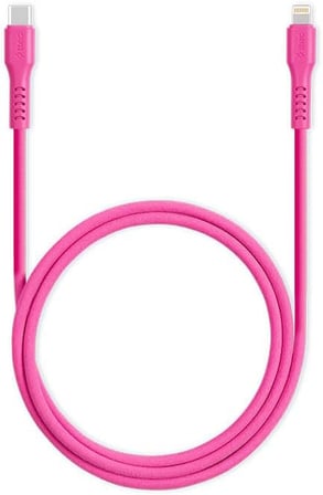 USB-C - Lightning Hızlı Şarj Kablosu 120cm Neon (Neon Pembe)