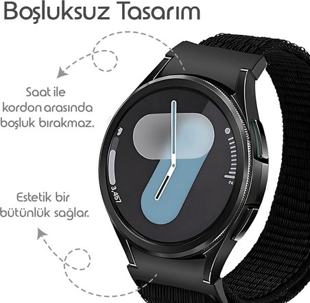 Samsung ile Uyumlu Yeni Nesil Bağlantı Hasırlı Kumaş Kordon Galaxy Watch 7/6/5/4 Serisi için Galaxy Watch 7 Kordon (40mm/44mm) Watch 6/4 Classic (47/43/42mm) Watch 5 Pro Uyumlu