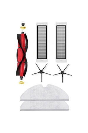 Roborock S5 - S6 Serilerine Uygun Mop Paspas Silindir Fırça Ön Fırça Hepa Filtre Set