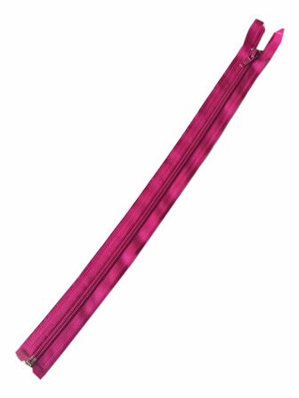 Koyu Fuşya Renk 40 Cm Plastik Diş Fermuar FD12