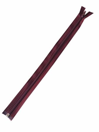 Koyu Bordo Renk 40 Cm Plastik Diş Fermuar FD14