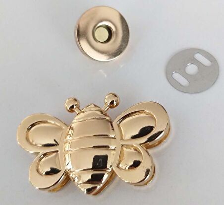 Kelebek Model Mıknatıslı Kilit Light Gold