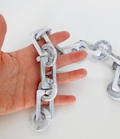 40 Cm Akrilik Zincir Gri Tonlu