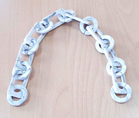 40 Cm Akrilik Zincir Gri Tonlu